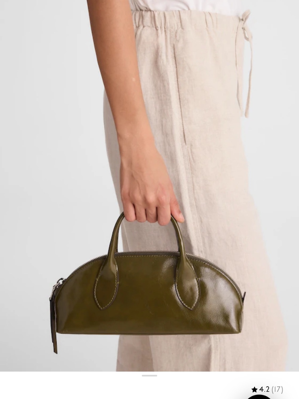 New • Madewell Dome Crossbody Satchel in worn oilve - Picture 3 of 8